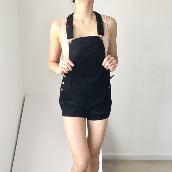 LAST 1 ! Pockets Corduroy Overalls Black - Picture 5 of 7